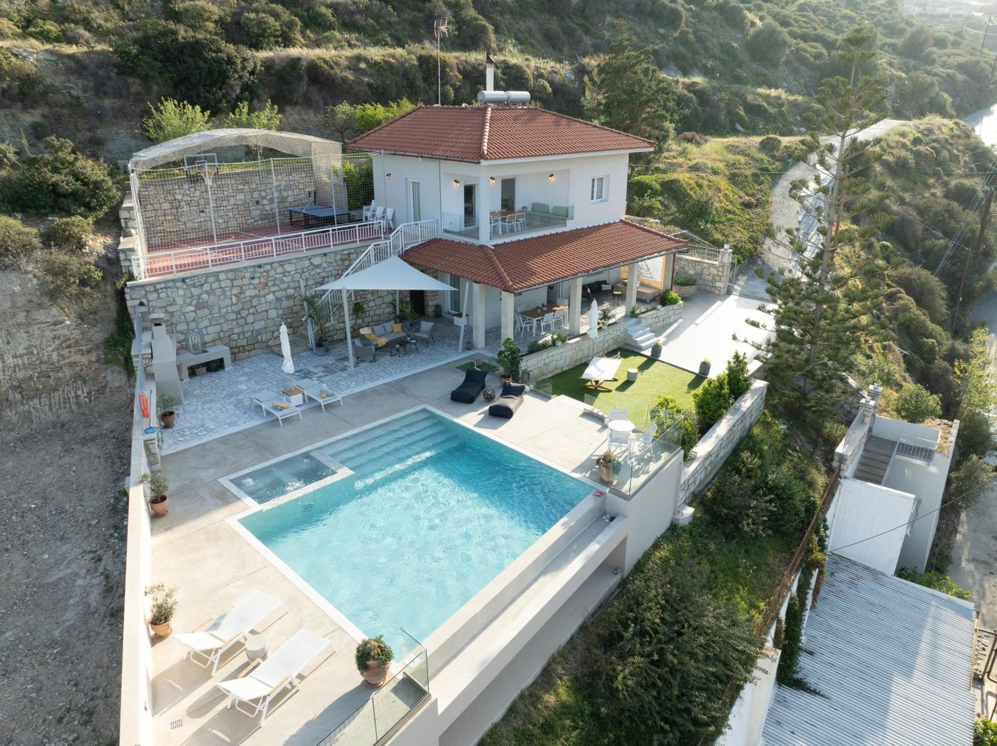 Amazing View Villa Aliki With Infinity Pool & Spa Ligaria  Exterior foto